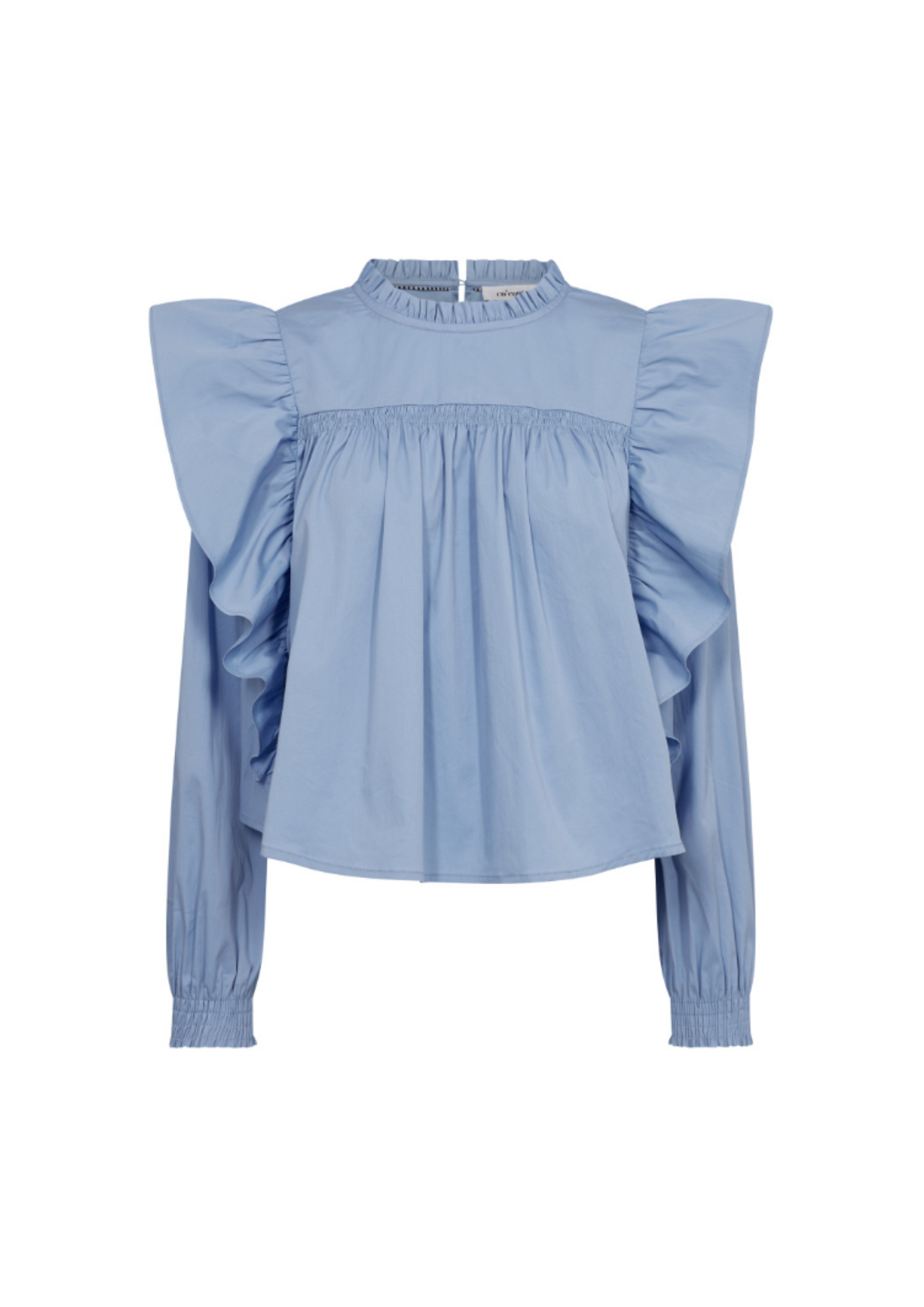 Co' Couture | CottonCC Crisp Frill Blouse Sky Blue