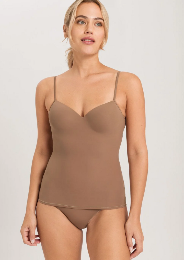 Hanro | Padded Bra-Camisole Dark Taupe