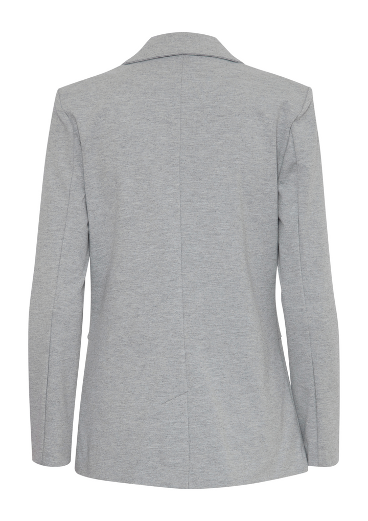 Ichi | Kate Sus Long Blazer Grey Melange