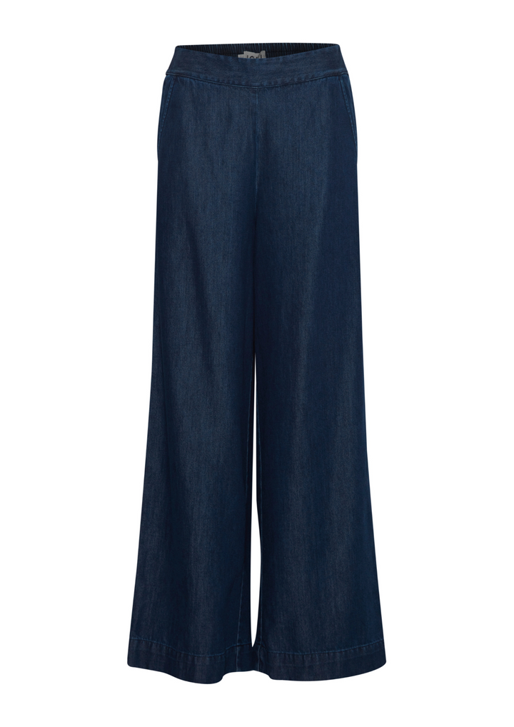 Ichi | Aubrey Pants Washed Dark Blue