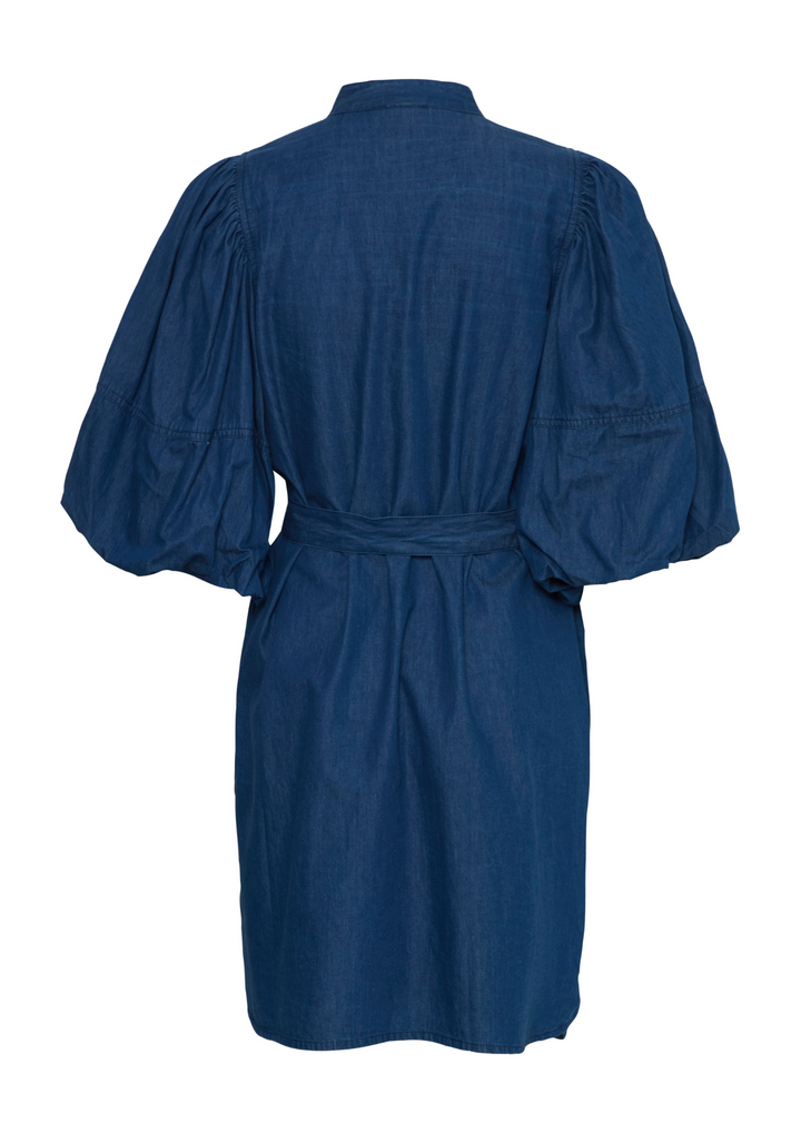 Ichi | Borgie Dress Washed Dark Blue