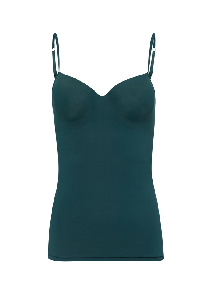 Hanro | Padded Bra-Camisole Dark Spruce