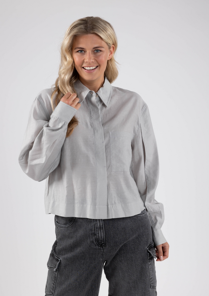 Nukus | Sorrento Blouse Light Grey