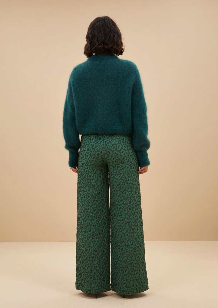 By Bar | Neal Leo Pants Green Panter Print