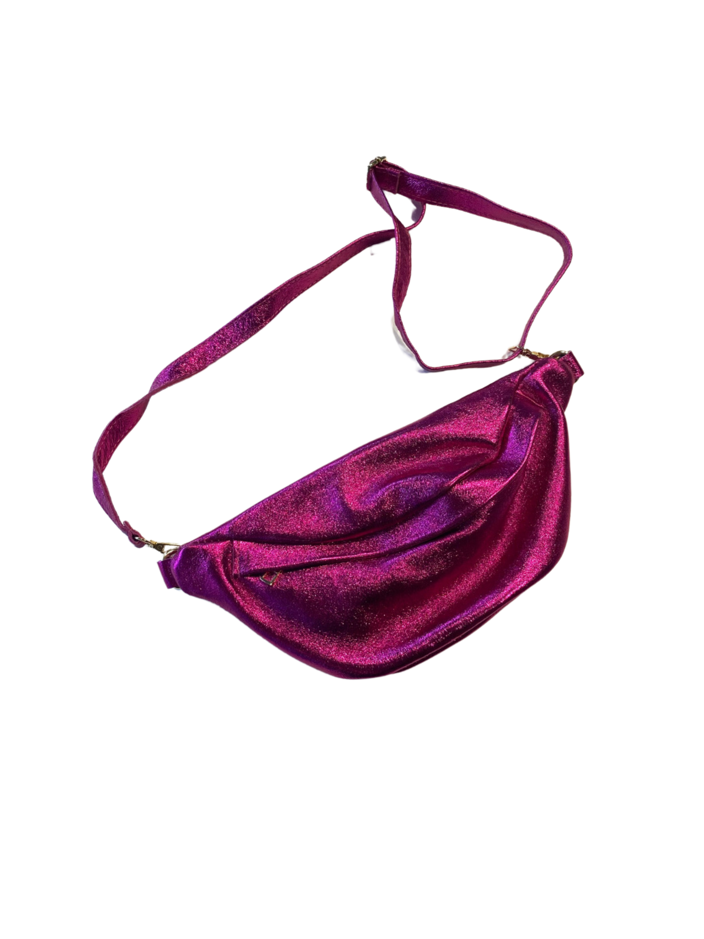 Bij Lies | Fleur Metallic Bag Fuchsia