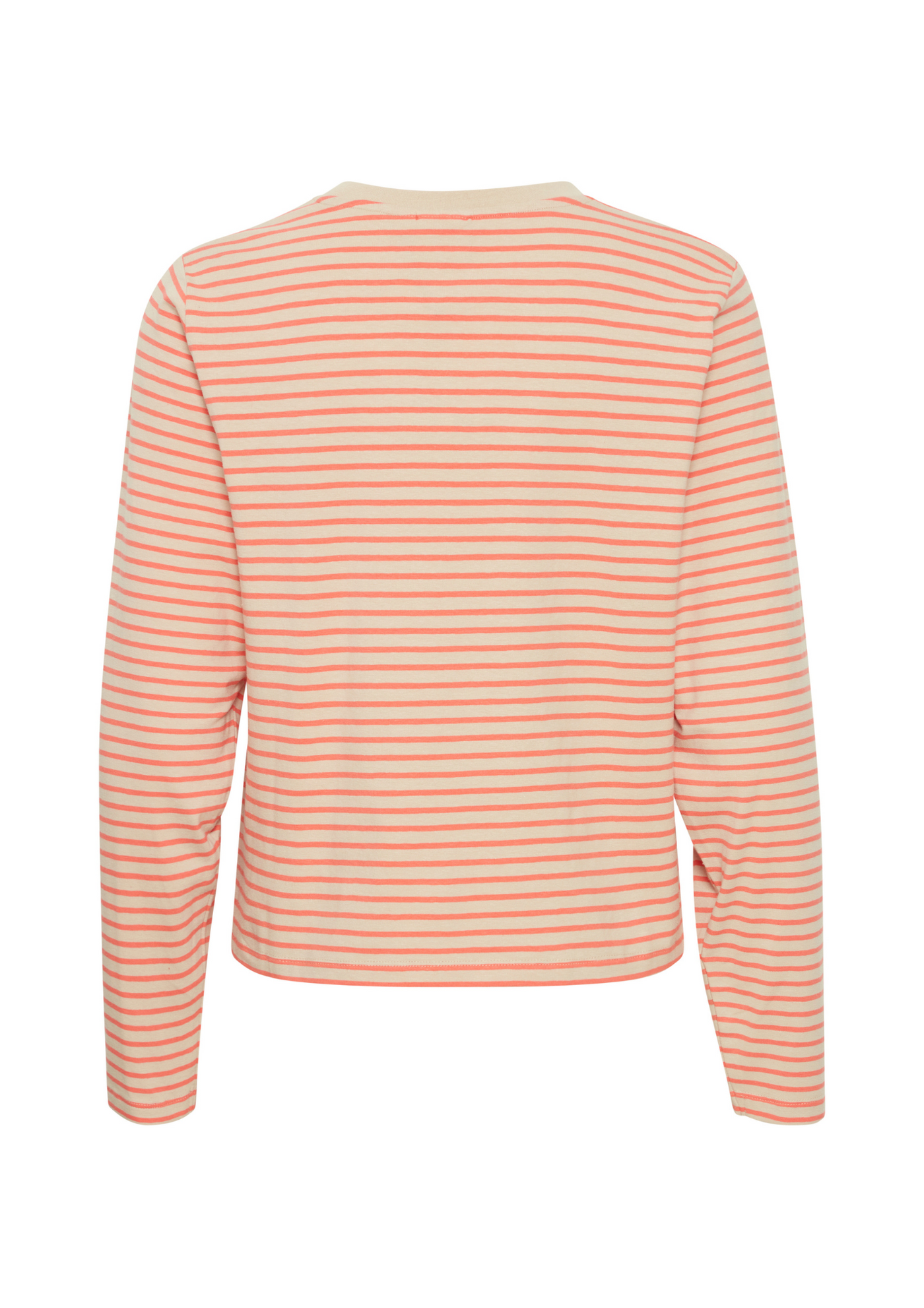 Ichi |Mira LS2 T-Shirt Hot Coral Stripe