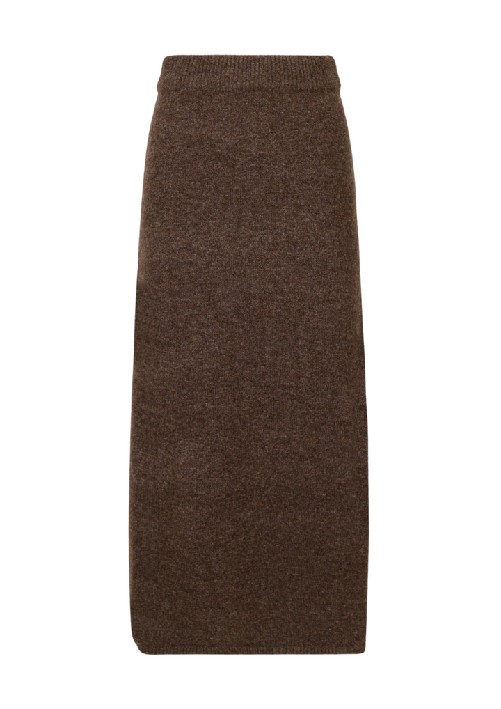 Neo Noir | Ashanti Knit Skirt Brown Melange