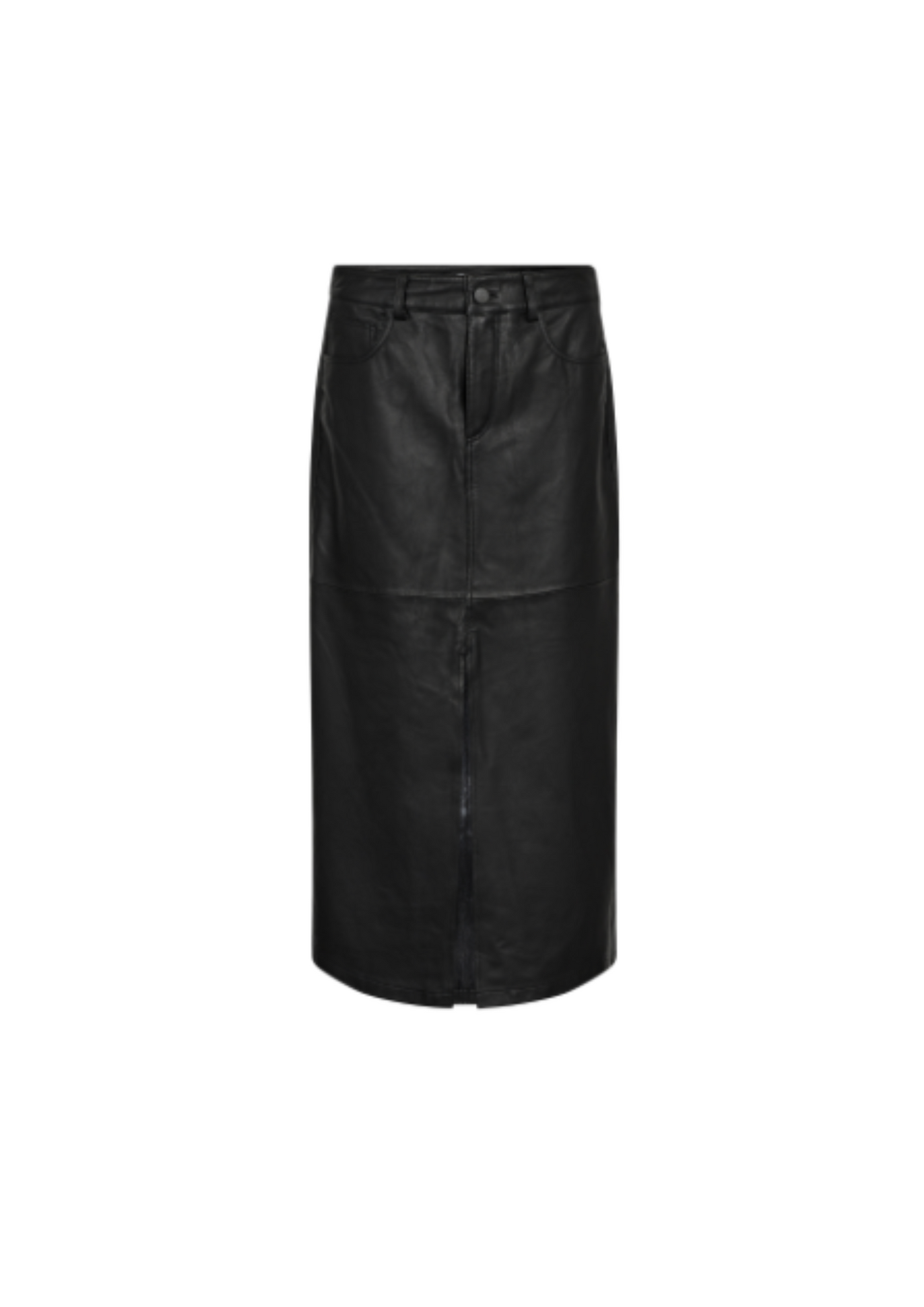 Co' Couture | PhoebeCC Leather Slit Skirt Black