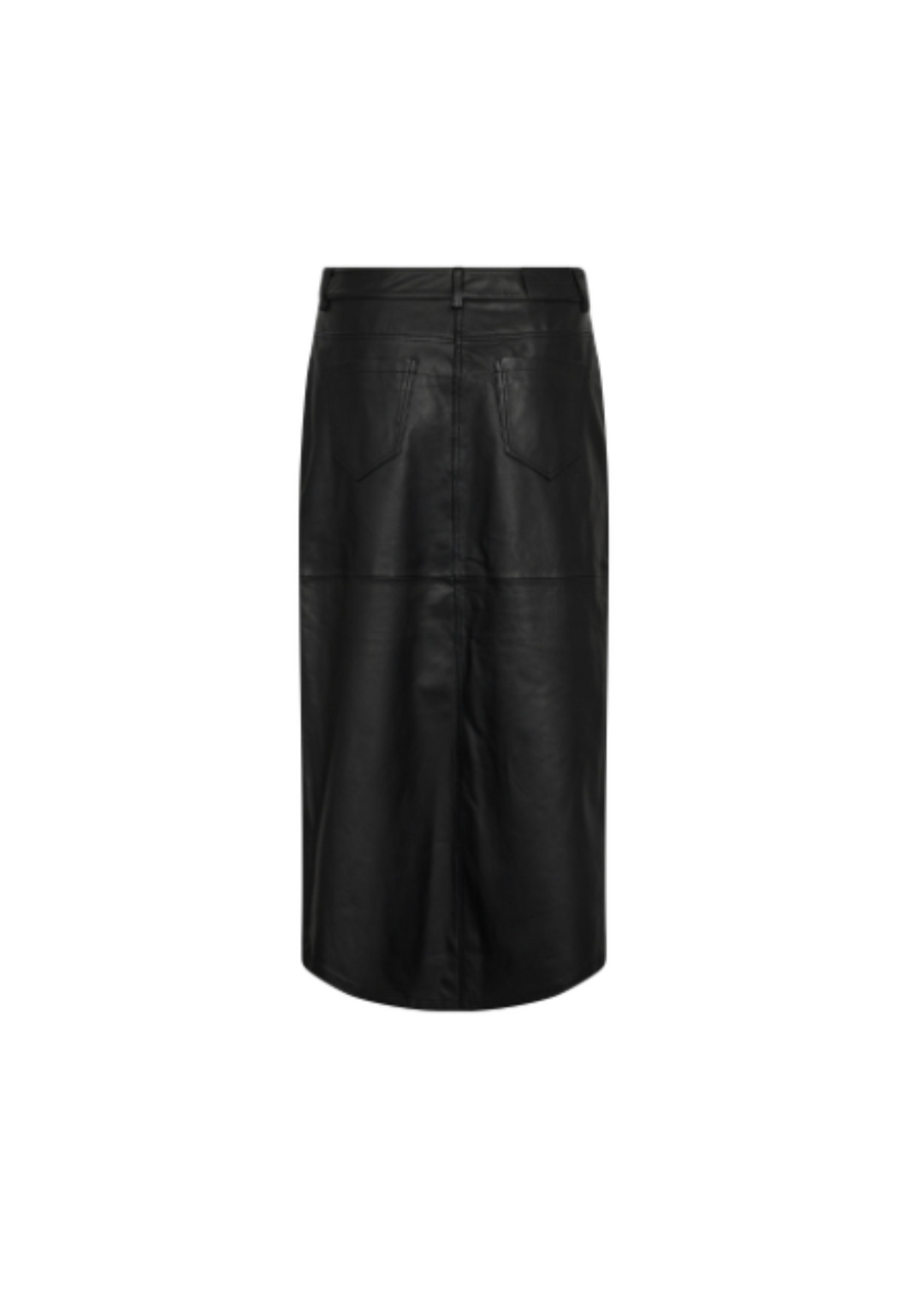 Co' Couture | PhoebeCC Leather Slit Skirt Black