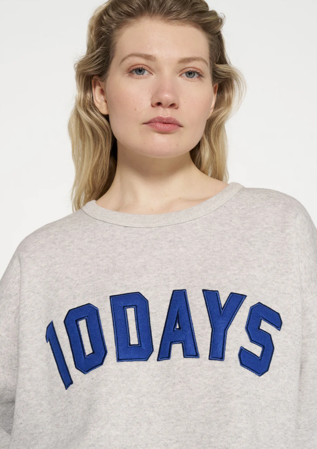 10 Days | Raw Edge Statement Sweater Light Grey