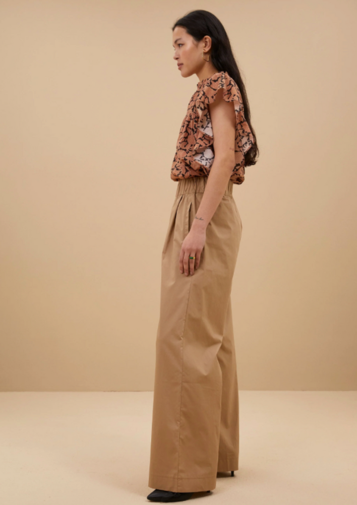 By Bar | Benji Poplin Pants Camel