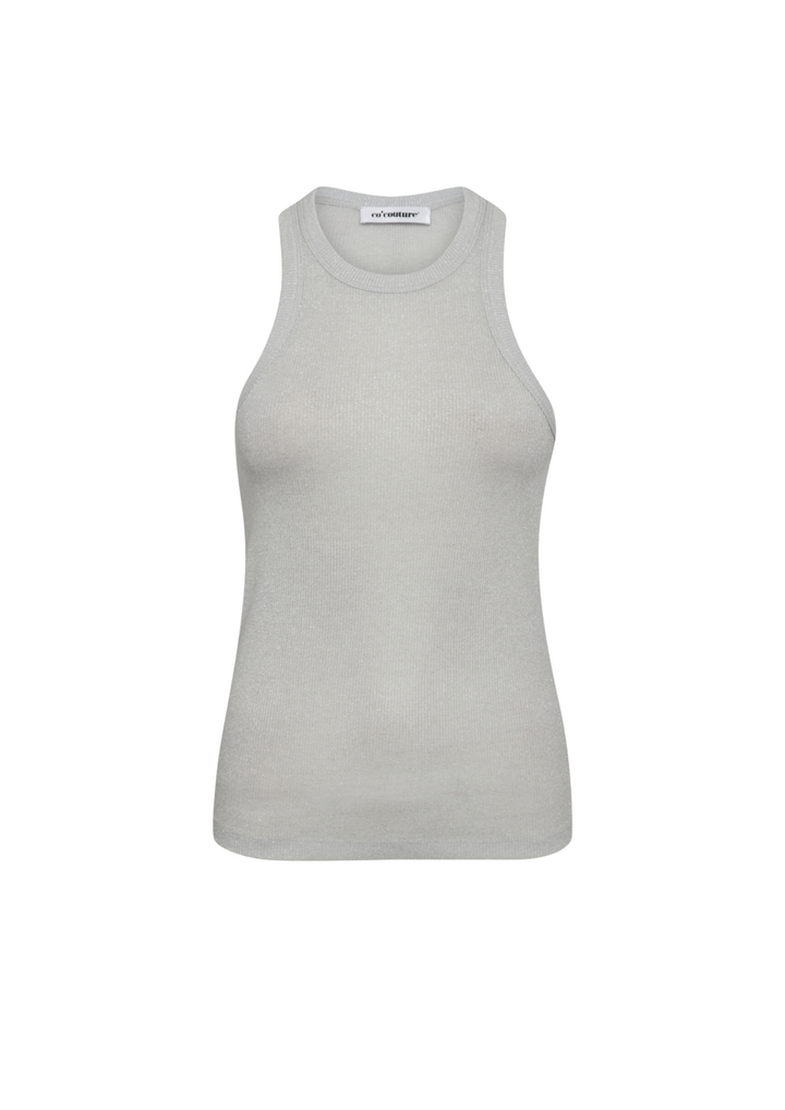 Co' Couture | SaharaCC Glitter Tank Top Zilver