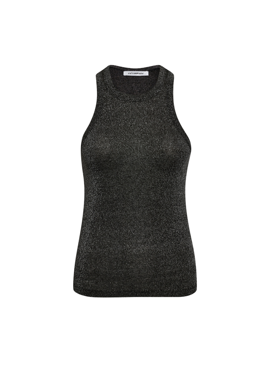 Co' Couture | SaharaCC Glitter Tank Top Black