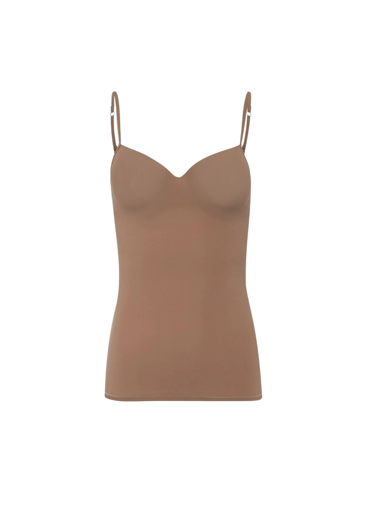 Hanro | Padded Bra-Camisole Dark Taupe