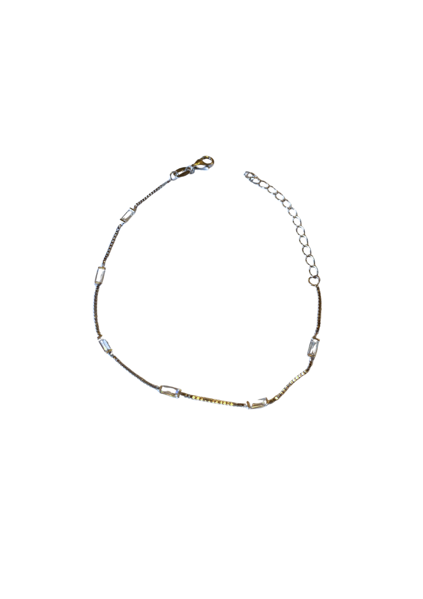 Xzota | Silver bracelet white zircon