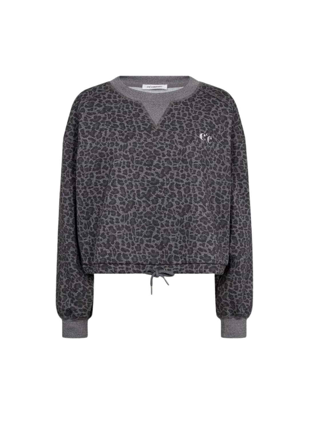 Co' Couture | CropCC Tie Leo Sweat Mid Grey