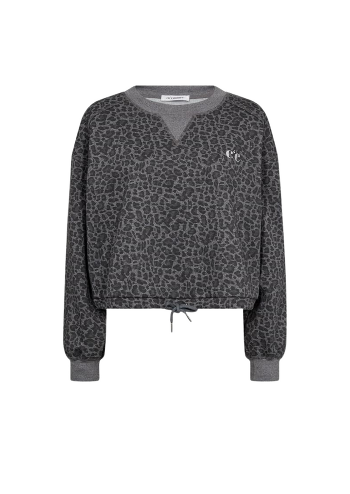 Co' Couture | CropCC Tie Leo Sweat Mid Grey