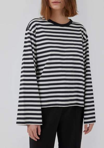 Modström | HellenMD LS Stripe T-shirt Black and White
