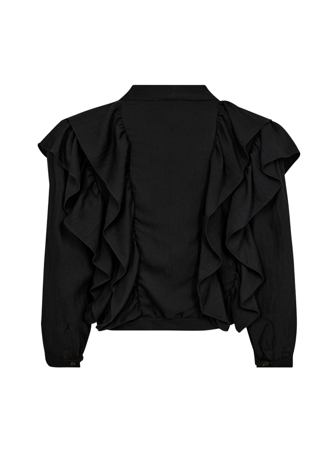 Co' Couture |  SuedaCC Frilly Blouse Black