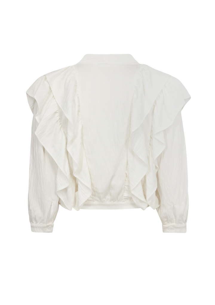 Co' Couture |  SuedaCC Frilly Blouse White