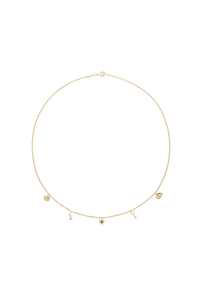 Anna + Nina | Love Tales Charms Necklace Gold Plated