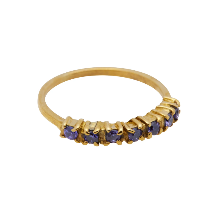 Xzota | Vintage Multi Purple Zircon Ring Gold